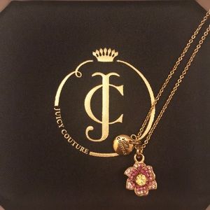 Juicy Couture Tropical Flower Mini Wish Necklace